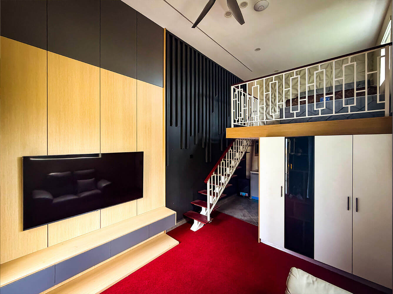 Warm city apartment interior